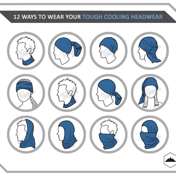 TOUGH Outfitters 12-in-1 Cooling Headwear Black - Picture 5 of 9